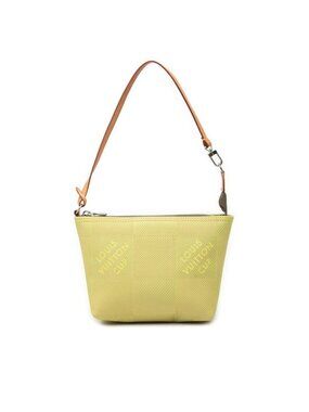 Louis Vuitton Damier Jean Volunteer Cup Included Pouch Handbag Lime Green